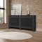 ECD Germany Heizkörperverkleidung mit Wabenmuster 152x19x82cm Anthrazit aus MDF lackiert Schlafzimmer Wohnzimmer Heizungsverkleidung Heizkörperabdeckung Heizungsabdeckung Heizung Heizkörper Abdeckung