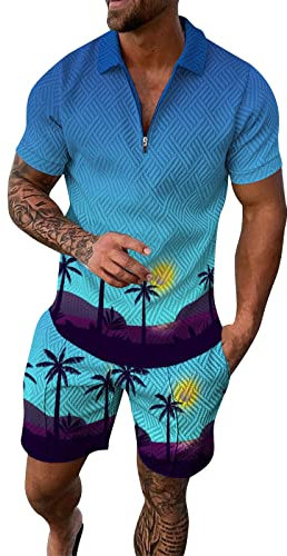 Herren Sommer Outfit Sport Set Shirts Herren Kurze Herren Sommer Herren-Jogginganzug Kurze Hose Set Herren Sportanzug für UFC Trainingsanzug Kampfsport Tshirt