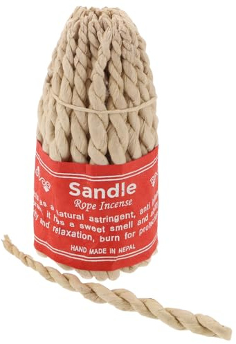 Traditionelle Tibetische Räucherschnüre aus Zedernholz, 45 g, Sandle | 100% natürliche Inhaltsstoffe, handgefertigt, beruhigende Atmosphäre, Brenndauer ca. 15 Min