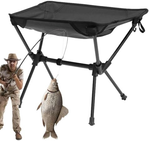 Tragbarer Campinghocker, Klapphocker - Campingstuhl Stabiler tragbarer Hocker - Robuster Wanderstuhl, Outdoor-Rucksackhocker für Reisen, Grillen,
