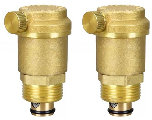 2 valvole di sfiato automatico 3/4 pollici, DN20 3/4 AG, in ottone, scarico rapido, G3/4, in ottone, scarico rapido per scaldabagno solare, scarico della pressione