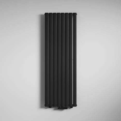 Mai & Mai Radiateur Vertical à Eau Chaude Mural 180x61cm Gris Noir | Fabriqué en Acier, Compatible avec Chauffage Central, Pour Salle de Bain