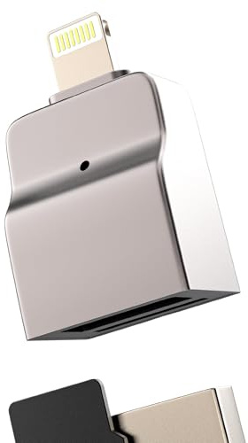 Adattatore per Lightning USB OTG Lettore Schede Micro SD per iPhone 14 per iPad Card Reader TF Chiavetta Memoria Esterno per Apple Fotocamera Tastiera Macchina Fotografica Trasferire Dati Mouse Type C