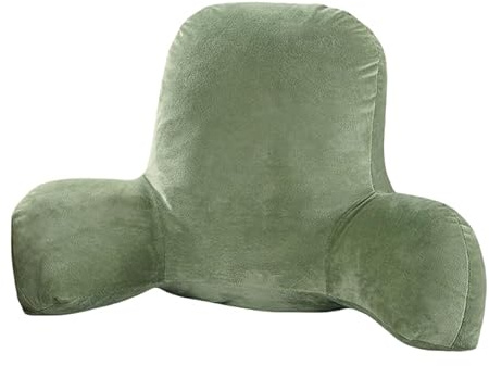 Lichi Lesekissen, perfekt für Teenager, Kinder, TV-Entspannungskissen, Rückenstützkissen zum Sitzen im Sofa mit waschbarem Bezug, Bettruhekissen mit Stützarmen (Grün)