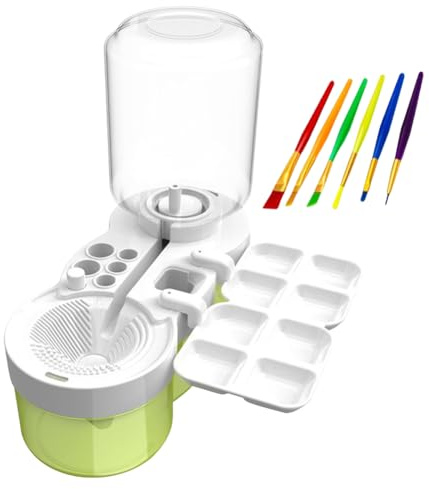 LYEAA Nettoyeur de brosse cycle à eau avec bouton de vidange pour peinture acrylique aquarelle pinceau