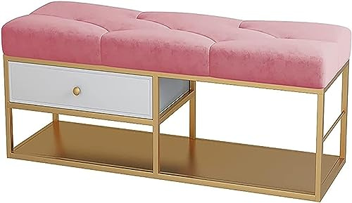 Scarpiera moderna con cassetto portaoggetti, scarpiera da ingresso, morbida seduta imbottita, elegante comodino per corridoio e risparmio di spazio.
