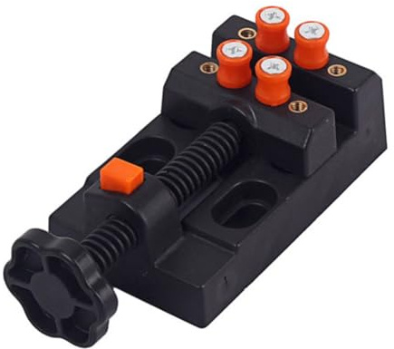 SHINEOFI Mini Étau de Table Compact à Ouverture Rapide Pince de Serrage Réglable pour Bijoux Montres Loisirs et Modélisme Maintien Sécurisé Objets Petits et Fragiles
