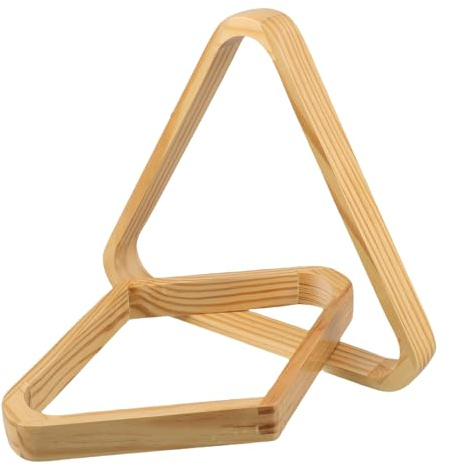 GANAZONO 2 Pezzi Triangoli Biliardo in Legno Massello Supporto Solido per Palline da Pool Compatibile Ball Design Portatile e Stabile per Tavoli da Biliardo Casalinghi e Commerciali