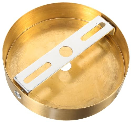 Ciieeo Set Staffa di Montaggio per Apparecchio di Illuminazione Vintage Piastra di Copertura per Soffitto in Ottone Baldacchino per Lampadario Diametro 100Mm Accessori per Lampade Fai