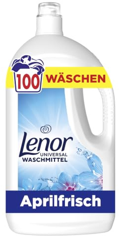 Lenor Flüssigwaschmittel Aprilfrisch, 100 Wäschen, Waschmittel flüssig | Für lang anhaltende Frische und extra Geruchsabwehr, wirksam auch bei Kaltwäsche.