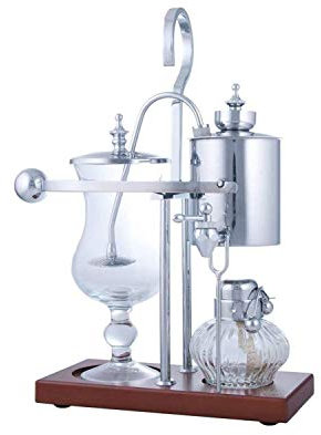 Royal Vienna Balance Coffee Master Silver Elegant 19th Century Belgium Style Luxury Balance Syphon Coffee Machine/Maker Capacity: 500ml / 17 oz. 3-5 Cup S4U®
