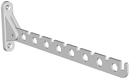 Element System 11202-00003 Metallo Appendiabiti da Parete, Pieghevole, con Accessori