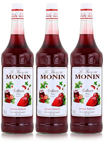 Monin Sirup Erdbeer, 1,0L, 3er Pack