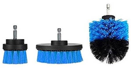3Pcs/Set Cleaning Drill Brush Wall Tile Grout Power Scrubber Tub 2/3.5/4 Inch Cleaner Combo for Cleaning Furniture, Kitchen, Flooring, Brick, Grout, and Much More(Blue)