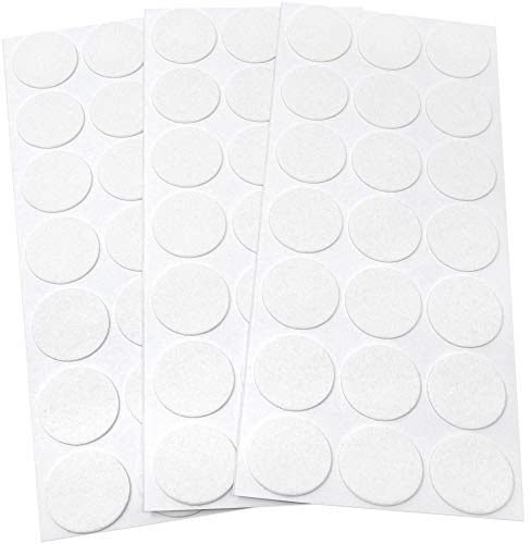 Adsamm® / 63 x Selbstklebende Filzgleiter/Weiß/ø 30 mm/Rund / 1.5 mm dünne Selbstklebende Möbelgleiter aus Filz