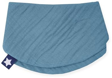 Julius Zöllner halsduk av 100 procent muslinbomull, 40/17 cm, OEKO-TEX Standard 100, tillverkad i Tyskland, blå