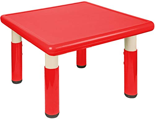 alles-meine.de GmbH Kindertisch/Tisch - höhenverstellbar - Größen & Farbwahl - 1 bis 8 Jahre - rot - Plastik - für INNEN & AUßEN - Kindermöbel - für Kinder - Mädchen & Jungen -..