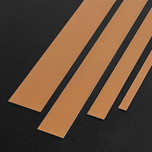 10M Metallisch Spiegelartig Zierleisten Selbstklebend Bordüre Tapete Flexible Zierleisten Sparpaket, Ultra Dünn Kronenformen, Deckenleiste, Schälen und Aufkleben (Color : Rose Gold Brushed, Size : W
