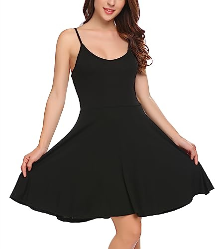 UNibelle Womens Summer Dresses Casual Spaghetti Strap Dress V Neck Floral Dresses Sleeveless Beach Sundress XS-XXL