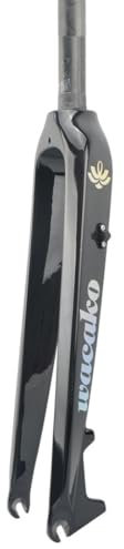 HIMALO 26/27.5/29 Zoll MTB-Starrgabel Carbon Scheibenbremse Mountainbike-Gabel QR 9x100mm 1-1/8'' Gerade Vorderradgabel 28,6mm Gabelschaft (Color : Glossy Black A, Size : 26'')
