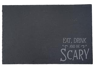 CGB Giftware | Halloween 'Eat, Drink and Be Scary' Slate Serving Board in Gift Box | Halloween | Cheeseboard | Dining | Serveware | Homeware | Dinner Party | GB07824