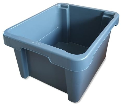 kanister-vertrieb 3 x stabile Kunststoffbox Eurobox 43x35x23 cm Stapelbox Drehstapelbox Kiste Aufbewahrungsbox ohne Deckel (grau)
