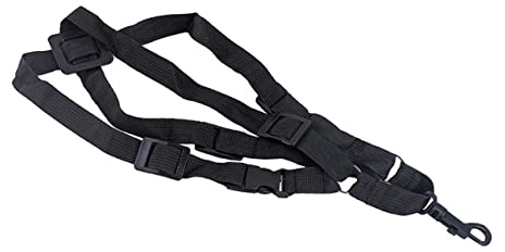 Verstellbarer Saxophon Schultergurt Ga153 Schwarz für Alt und Tenor | Braid Ausführung, Leicht Anbringen und Lösen, Lastverteilung für Erwachsene und Kinder, Zubehör für Saxophon Teile