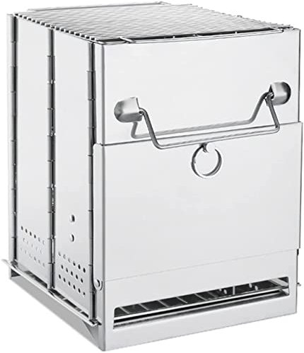 BBQ extérieur gaz en acier inoxydable Camping multifonctionnel Mini support de Barbecue ménage carré poêle à bois de chauffage poêle à Barbecue pliant Portable