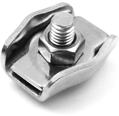 Design61 10 x Simplex klämmor Simplex vajerklämmor 4 mm vajerklämma rostfritt stål rostfri vajerkontakt stålvajer klämmor