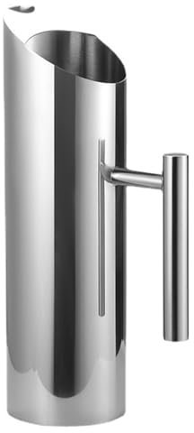 Jarra de agua de acero inoxidable, jarra de café helado, jarra de agua potable fría, olla de agua con asa, jarra de agua con protector de hielo para bebidas frías