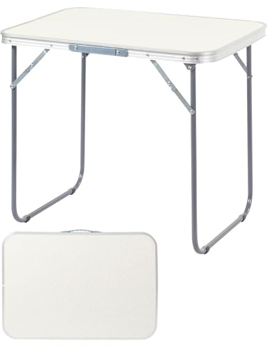 LEADZM Campingtisch,Klapptisch,70x50x60cm,Gartentisch,Multifunktionaler Tisch, Leicht zu reinigen, MDF und Metallrahmen,für Picknicks, Partys, Terrassen, Balkone
