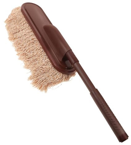 GLEAVI Duster De Voiture Avec Manche Télescopique Et Poils Doux Pour Nettoyage Extérieur Brosse à Cire Et Tête De Moppe Pour Polissage Et Entretien Automobile