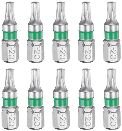 QUARKZMAN 10 Stück Stern-Schraubendreher-Bit TS20 25mm/1 Länge S2 Stahl | 5-Punkt-Kopf-Sechskant-Bits, Elektrischer Schraubendreher-Bit, mit 1/4 Sechskant-Schaft, Magnetische