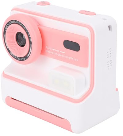 Macchina fotografica istantanea per bambini, 48MP anteriore posteriore doppia fotocamera con 3 rotoli di carta di stampa, Videocamera di stampa termica dello schermo HD (P INK)