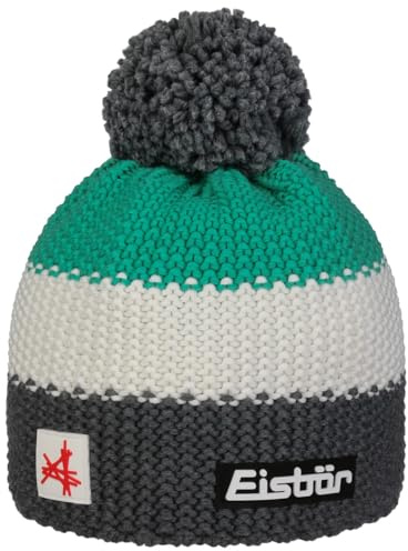 Eisbär Mütze Herren & Damen Star Pompon Ski Austria - Merino Wintermütze Unisex mit Fleece schützt vor Kälte und Wind - Bommelmütze atmungsaktiv elastisch Haube aus Österreich