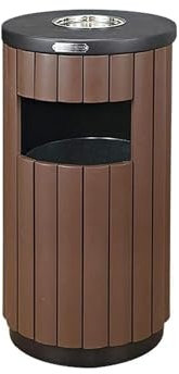 LUTFI Pattumiera Recinto for rifiuti da Esterno con posacenere Open Top all'Interno del Contenitore for rifiuti 'Armadio for Uso Commerciale Casa e Cucina(Brown)