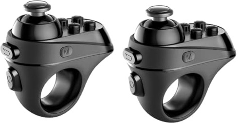 Kueohse Mandos A Distancia R1 con Bluetooth para Realidad Virtual (VR) con Forma de Anillo para Auriculares VR para Teléfonos iOS y Android.