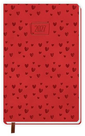 TRÖTSCH - Taschenkalender A6 Soft Touch Herzchen 2027: Soft Touch Terminkalender