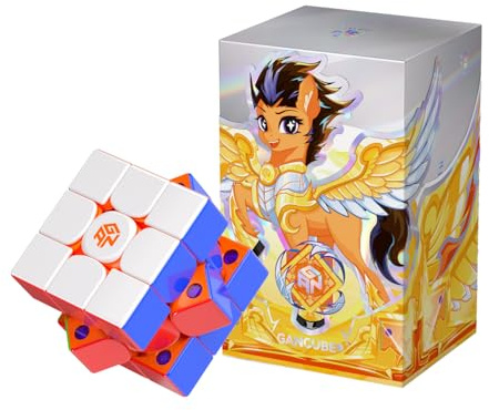 GAN V100 Maglev Zauberwürfel 3x3, Speed Cube Magnetisch, Neujahrskollektion | Profi Speedcube, Sammlerstücke, Geschenke für Zauberwürfel-Fans Denksportaufgabe， Puzzle Fidget Toy für Kinder Erwachsene
