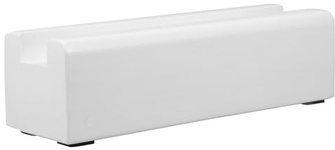 FOMIYES Supporto in Legno Massello per Specchio da Terra 25x8x7 Cm, Base Antiscivolo per Cornici e Opere D’arte, Porta Specchio da Pavimento Bianco per Arredamento Casa e Ufficio