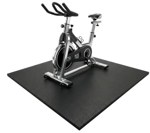 KARAT Schutzmatten Bodenschutzmatte 100 x 100 cm – 10 mm - Sportgeräte Matte Unterlegmatte Bodenmatte Gummimatte