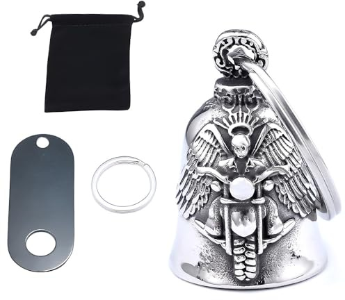 BKEPDY Guardian Bell Moto Design Angel Materiale Metallico Campanella Moto per Motociclisti e Appassionati di Motociclette