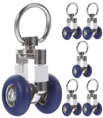 6 rulli for binari for tende, ruote gemellari, ruote silenziose, binari for tende scorrevoli for tende da doccia, accessori for finestre