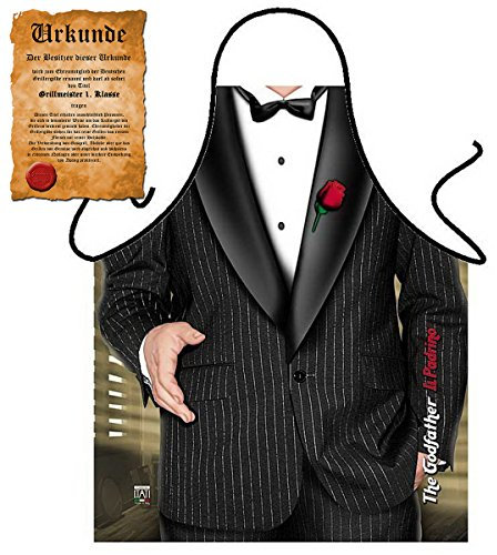 Sexy Grillschürze ! Top Scherzartikel zum Geburtstag, für Partys, Karneval,…: Godfather/Patron !! GRATIS Urkunde dabei !!