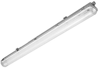 ELG Leuchten LED Feuchtraumleuchte 150cm vorverdrahtet für nahezu jede LED Röhre Kellerleuchte Werkstattleuchte Feuchtraumlampe Werkstattlampe Nassraumleuchte (ohne leuchmittel, 150cm / 1-flammig)