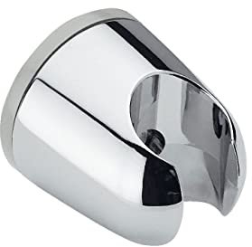 Daloual - Brausehalter / Wandhalter aus ABS Kunststoff verchromt für Handbrause mit Schraube und Dübel. Form: rund