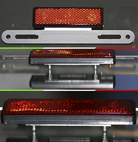 Supporto con Catarifrangente Catadiottro Omologato per Portatarga moto PMZ UNIG0010