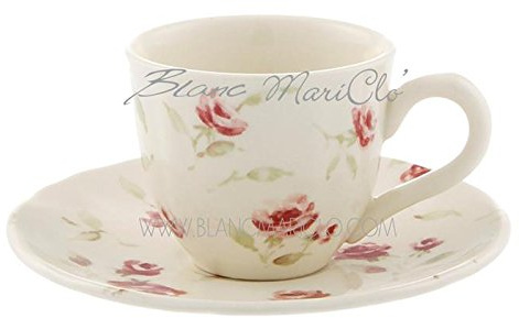 Blanc Mariclo Floret Service de 6 tasses à café