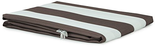 MB Tenda da Sole a Strisce con Anelli 300 x 300 cm per Esterno Colore Marrone