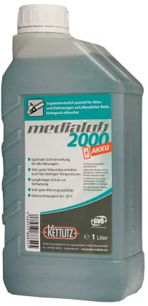 1 Liter Bio Kettenöl KETTLITZ-Medialub 2000 AKKU Sägekettenhaftöl für AKKU-/ Elektrokettensägen biologisch abbaubar